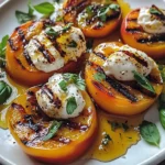 Grilled Nectarines with Burrata and Honey