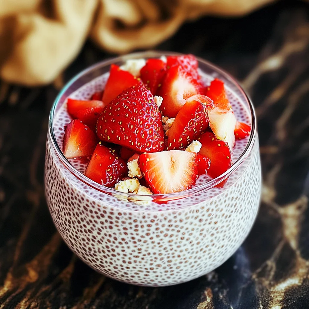 Homemade Strawberry Cheesecake Chia Seed Pudding