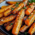 Honey Garlic Butter Roasted Carrots