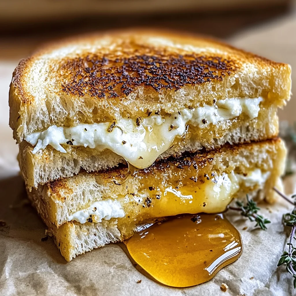 Indulge in Goat Cheese Grilled Cheese with Honey Bliss