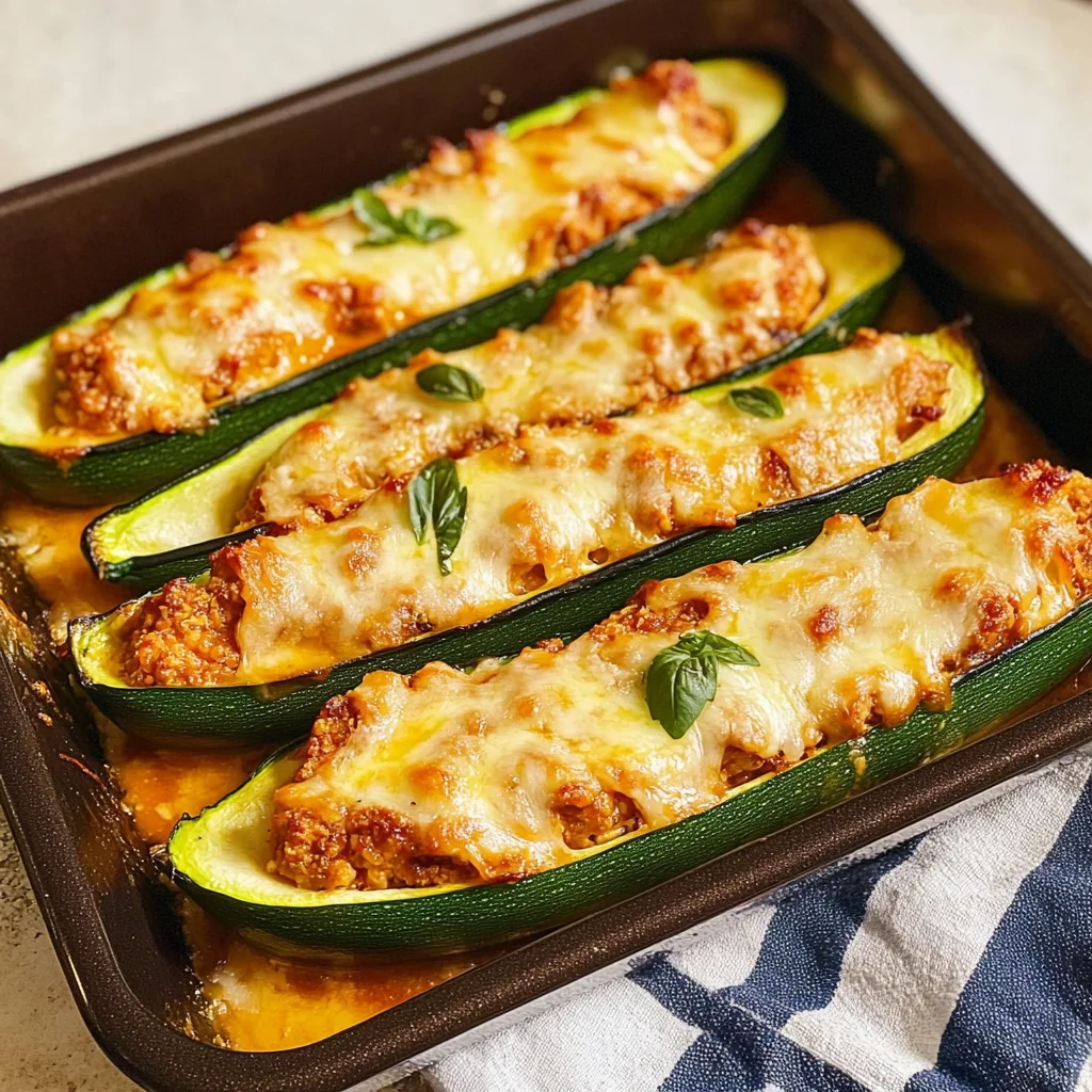 Keto Chicken Parmesan Zucchini Boats (Easy & Healthy!)