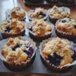 One-Bowl Blueberry Sourdough Muffins