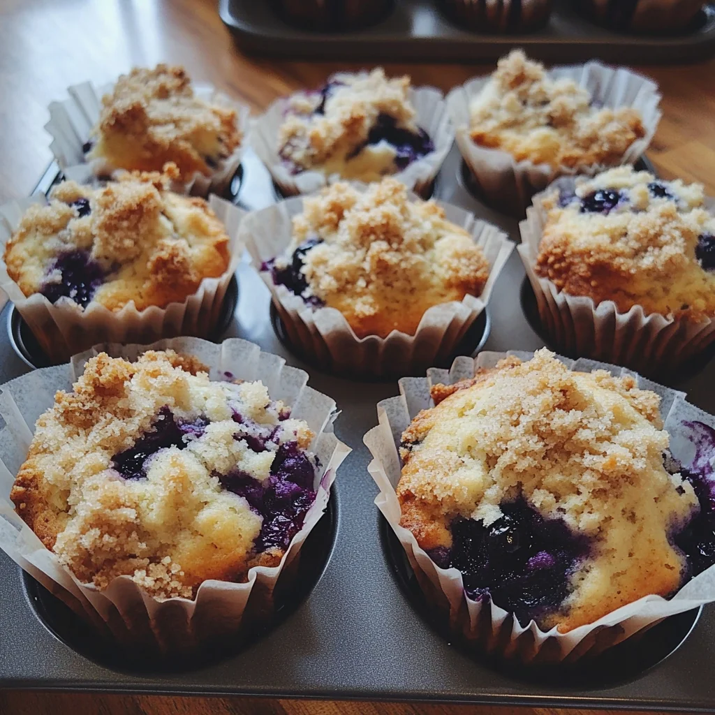 One-Bowl Blueberry Sourdough Muffins