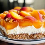 Peach Pretzel Salad Dessert