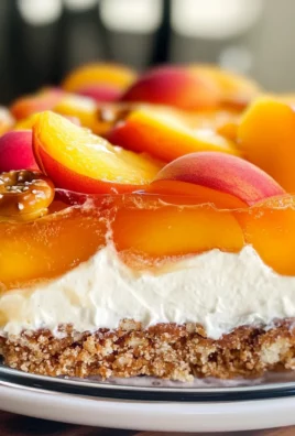 Peach Pretzel Salad Dessert
