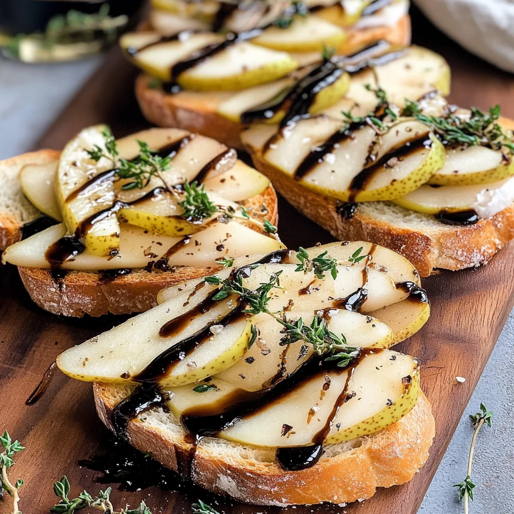 Pear and Brie Crostini