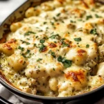 Pesto Chicken Gnocchi Bake