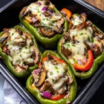 Philly Cheesesteak Stuffed Peppers {Low Carb}