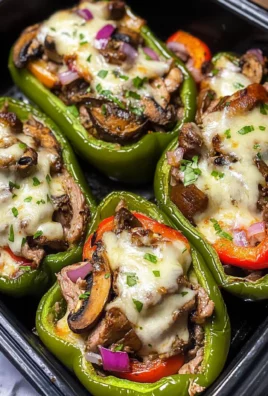 Philly Cheesesteak Stuffed Peppers {Low Carb}