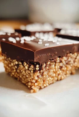 Puffed Quinoa Peanut Butter Chocolate Bars Recipe