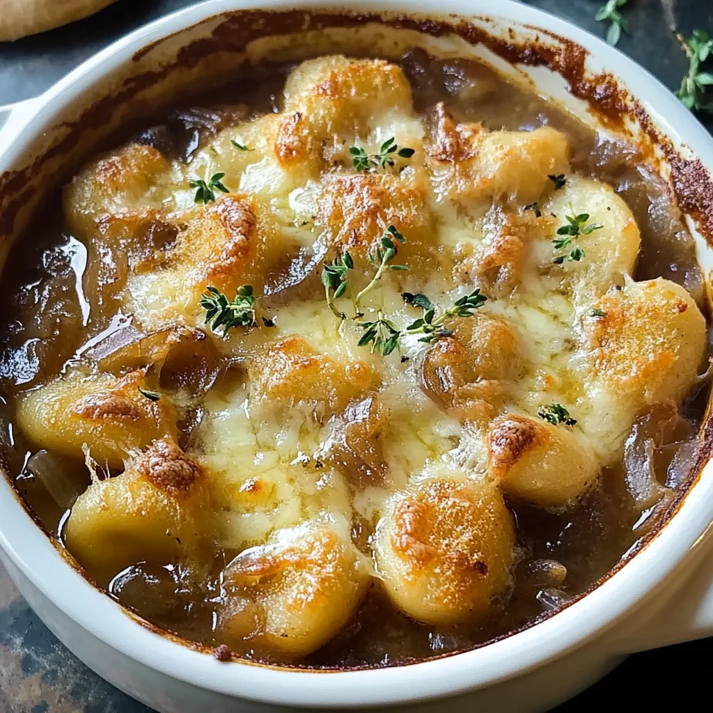 Simple Baked French Onion Gnocchi