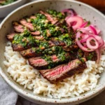 Skirt Steak Rice Bowls with Chimichurri Sauce