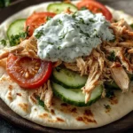 Slow Cooker Chicken Gyros with Tzatziki Sauce