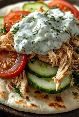 Slow Cooker Chicken Gyros with Tzatziki Sauce