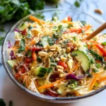 Spring Roll Salad with Spicy Ginger Dressing
