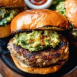 Stuffed Southwest Turkey Burgers with Pepper Jack & Guacamole