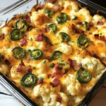 Tasty Jalapeno Popper Cauliflower Casserole