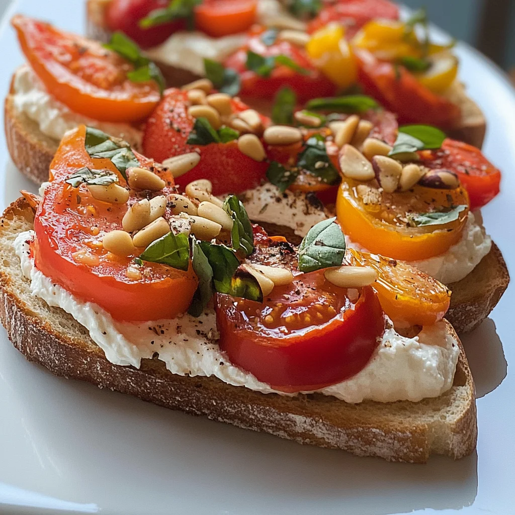 Tomato Crostini with Whipped Feta | Recipes