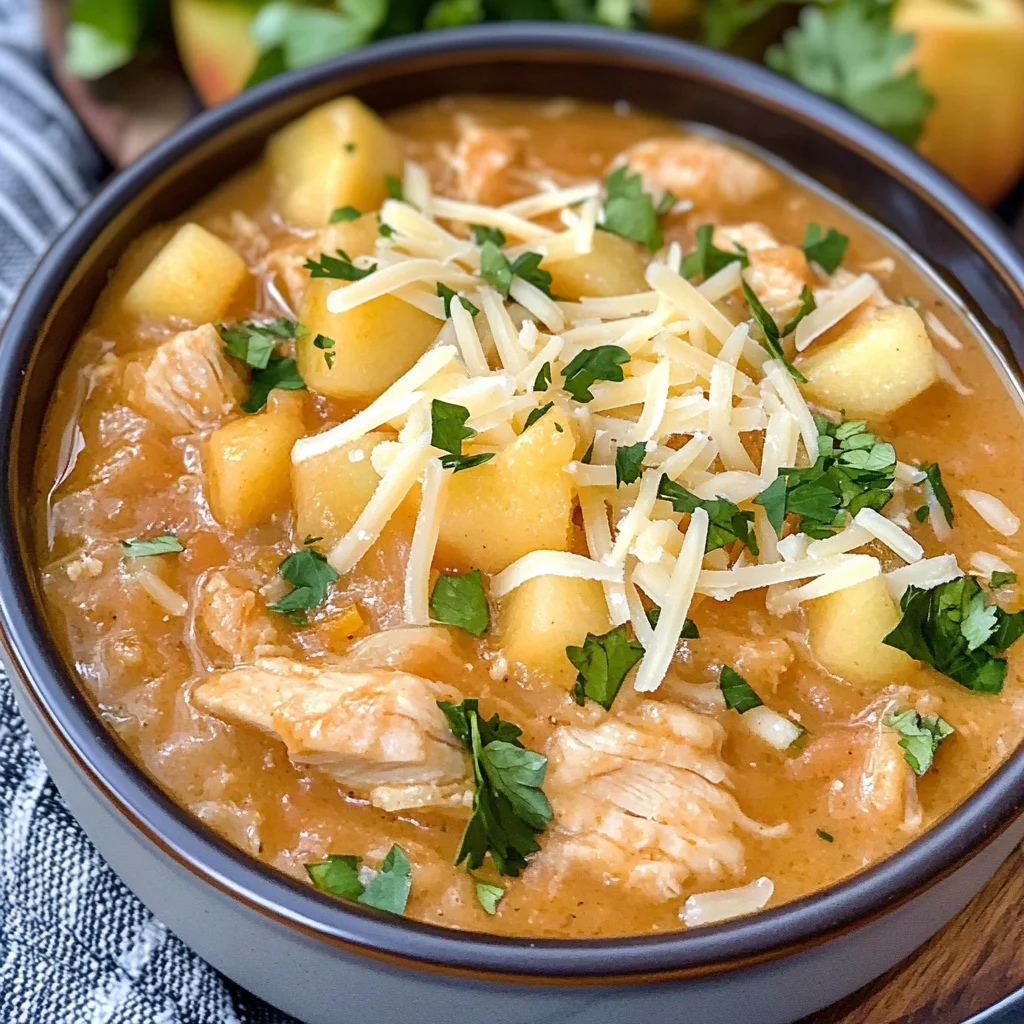 White Cheddar & Apple Chicken Chili