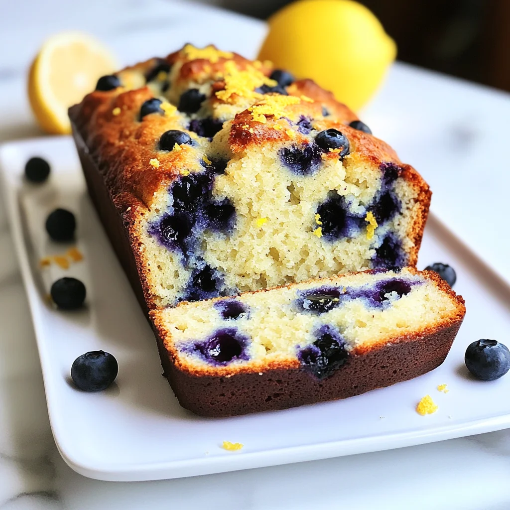 lemon blueberry sourdough quick bread