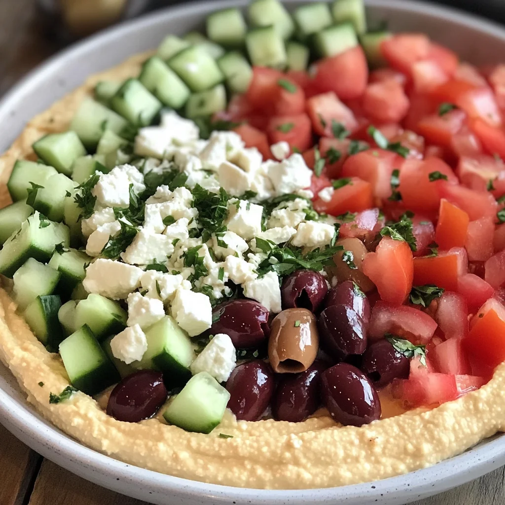 7 Layer Greek Hummus Dip