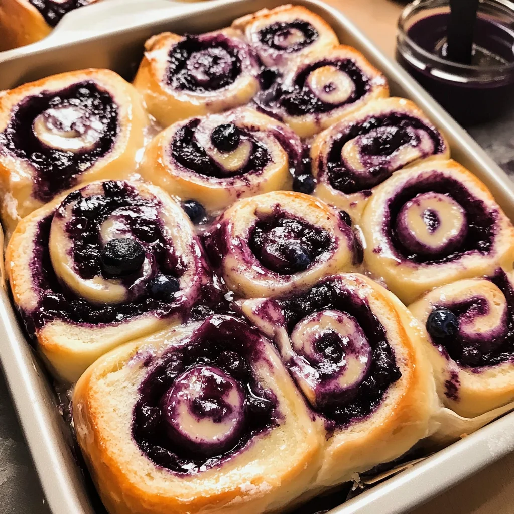 Blueberry Cheesecake Swirl Rolls