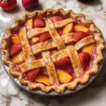 Brown Butter Strawberry Peach Pie