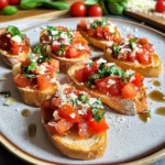 Bruschetta mit Tomaten und Knoblauchöl