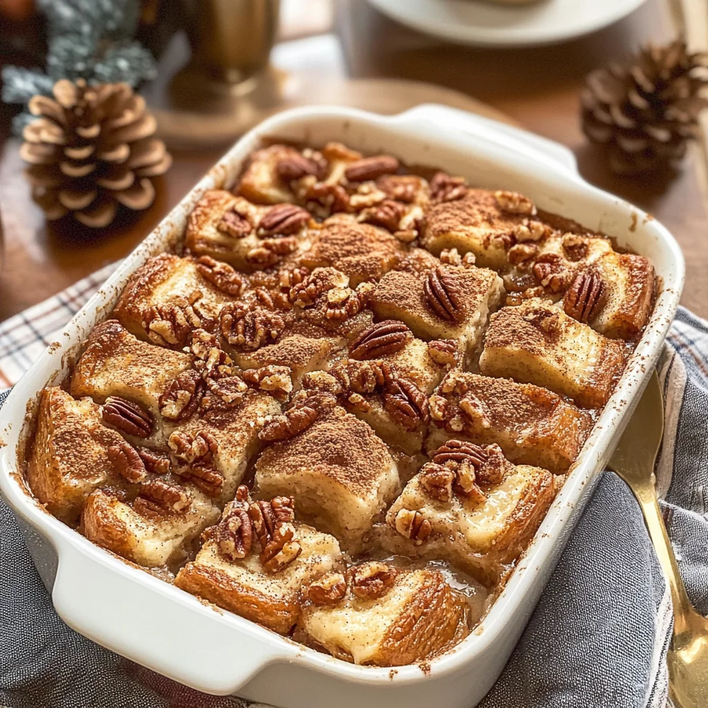 Cinnamon Eggnog French Toast Casserole