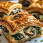 Creamy Mushroom & Spinach Stuffed Pastry Bites