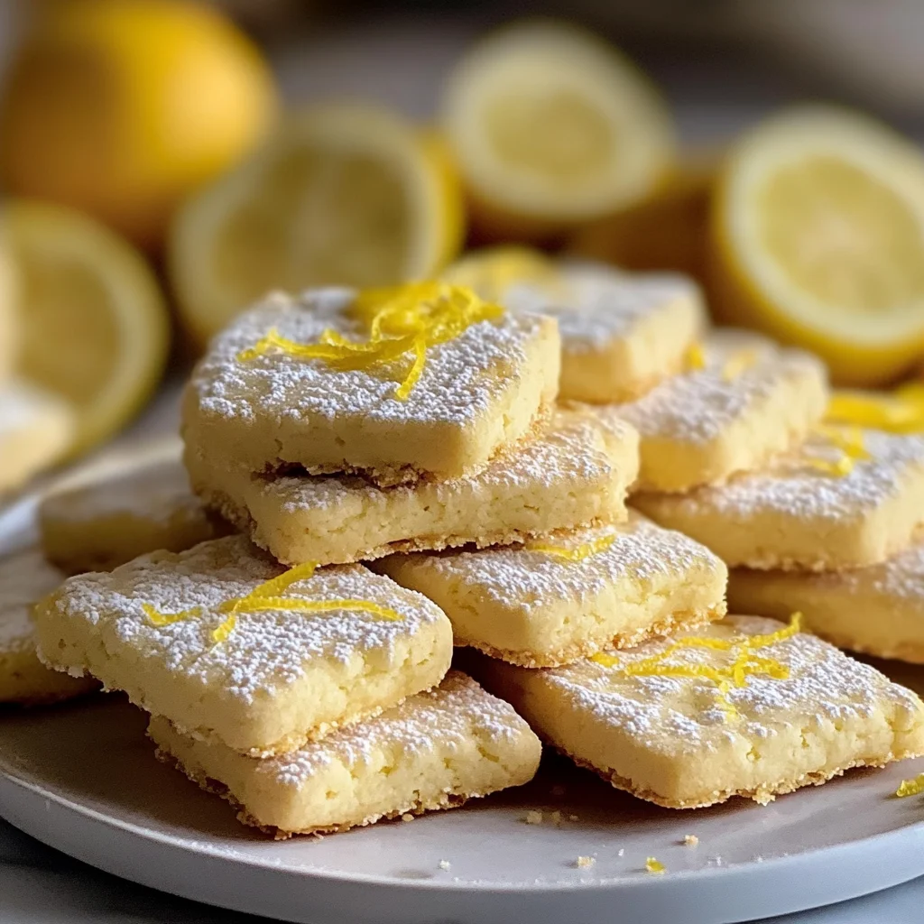 Crispy Lemon Shortbread Cookies