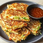 Crispy Vegetable Pancakes with Asian Dipping Sauce