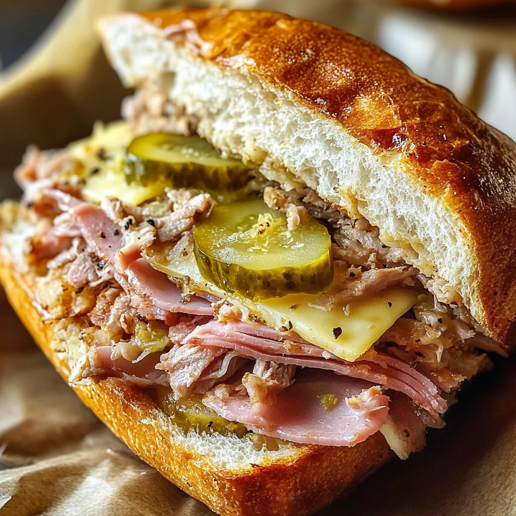 Cuban Garlic Bread Sandwiches