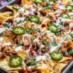 Easy Sheet Pan BBQ Chicken Nachos