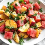 Easy Summer Peach Watermelon Salad