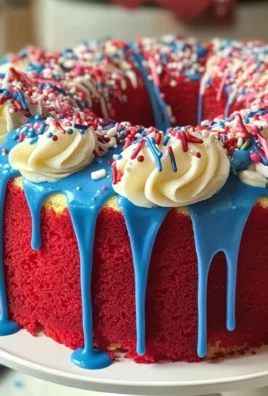 Firecracker Red, White and Blue Cake