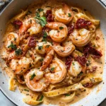 Garlic Shrimp Pasta with Spicy Sun-Dried Tomato Cream Sauce