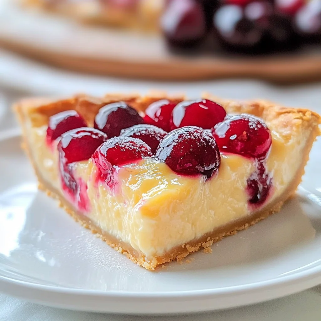 German Cherry Cake - Cherry Custard Pie
