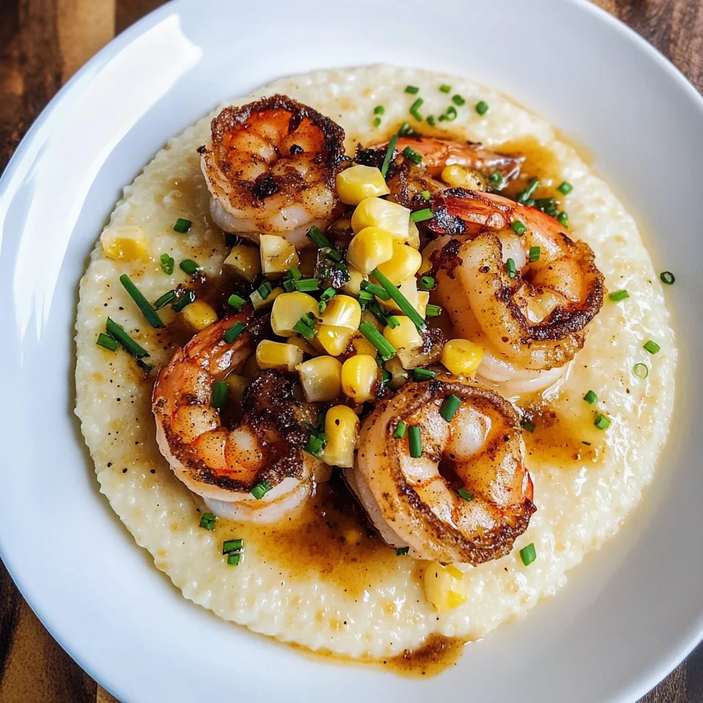 Gouda Grits with Smoky Brown Butter Shrimp