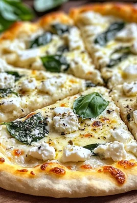 Greek Roasted Garlic Spinach White Pizza