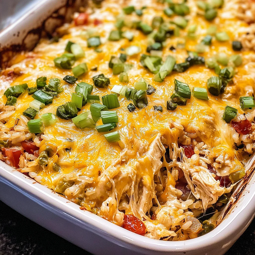 Green Chile Chicken and Rice Casserole