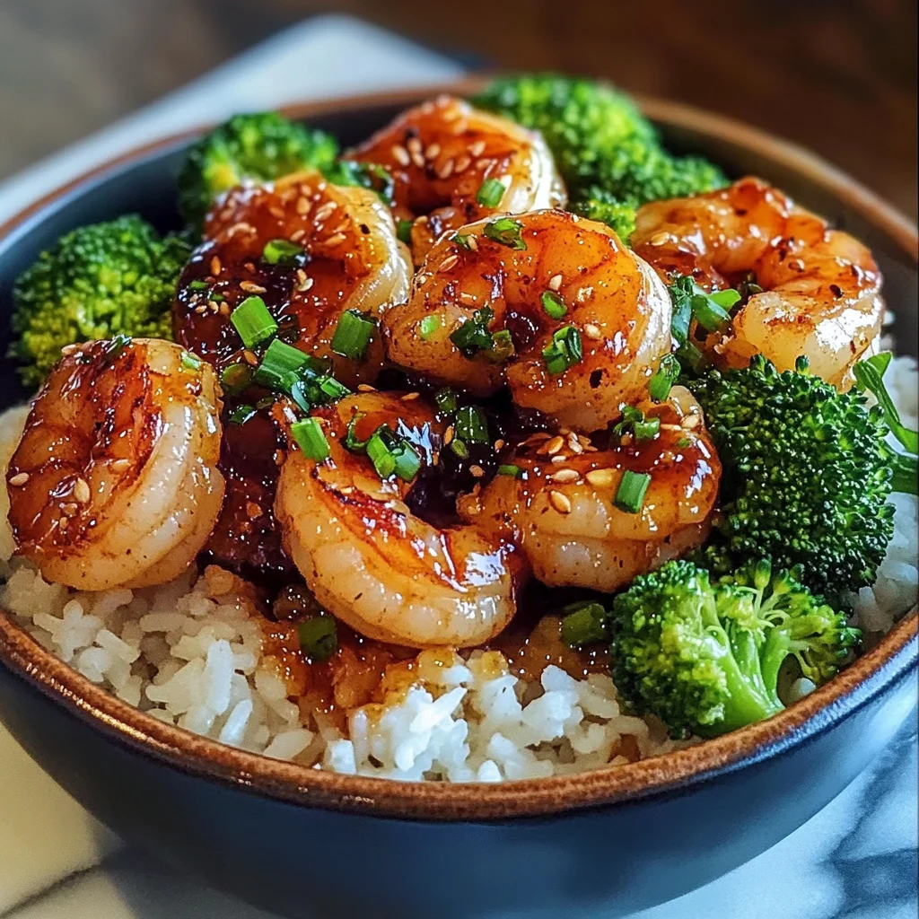 Honey Garlic Shrimp Bowls