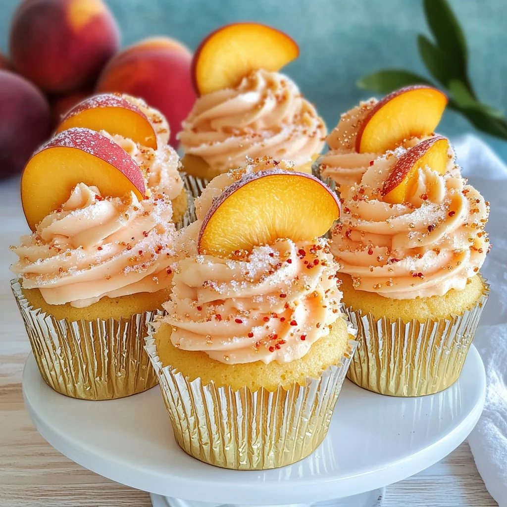 Peach Bellini Cupcakes