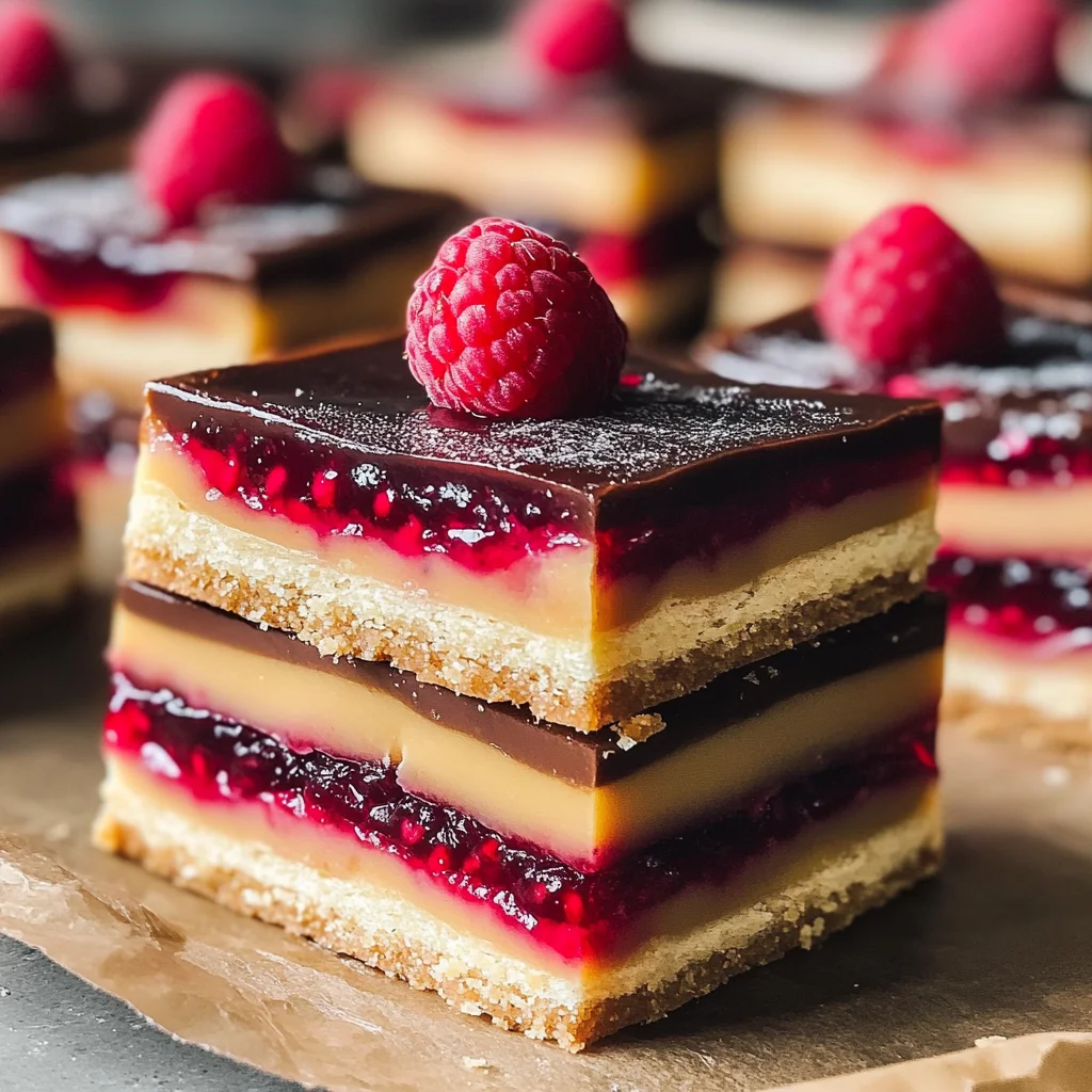 Raspberry Caramel Millionaires Shortbread