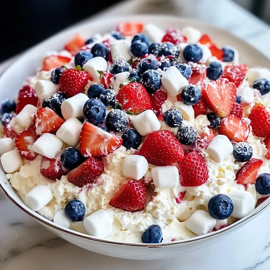 Red, White & Blue Cheesecake Salad