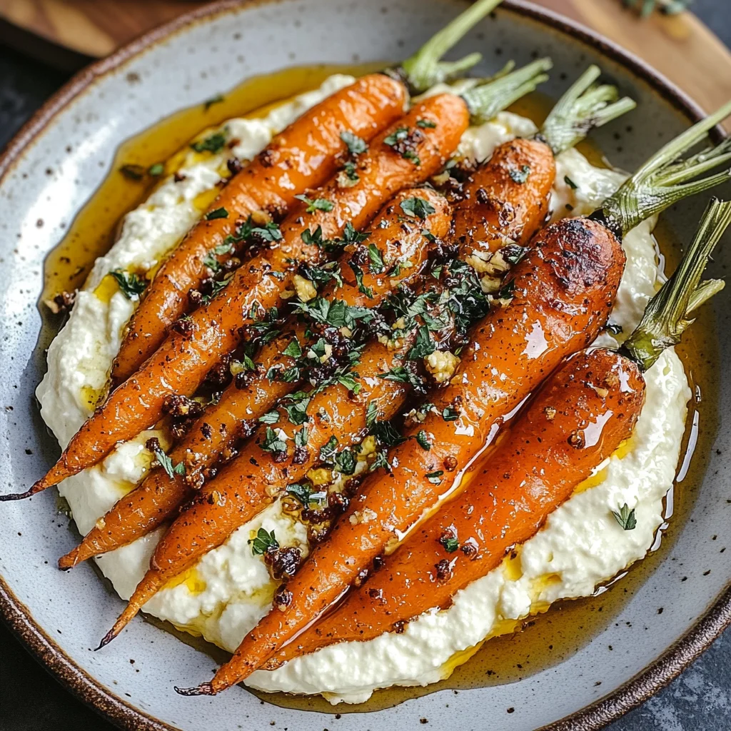 Roasted Carrots with Whipped Ricotta & Hot Honey