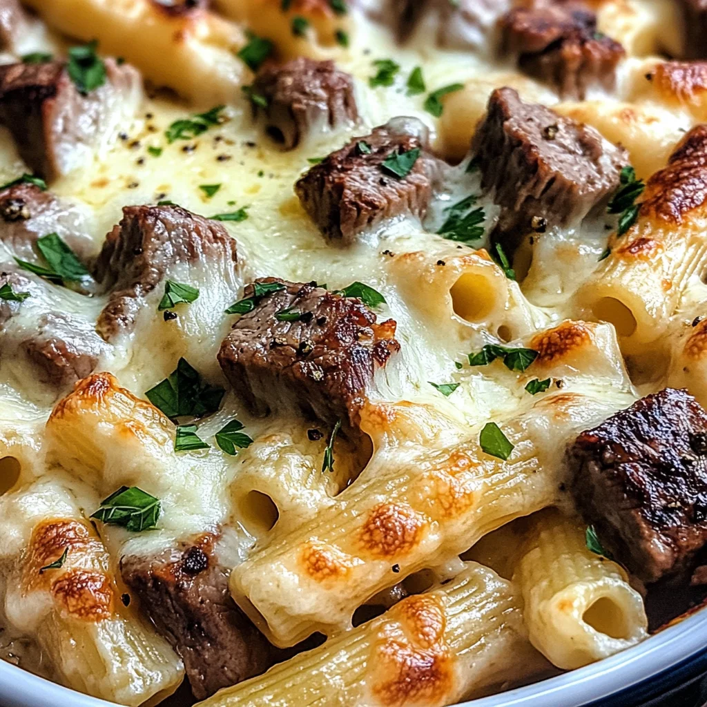 Steak & Truffle Gouda Pasta Bake