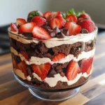 Strawberry Brownie Trifle