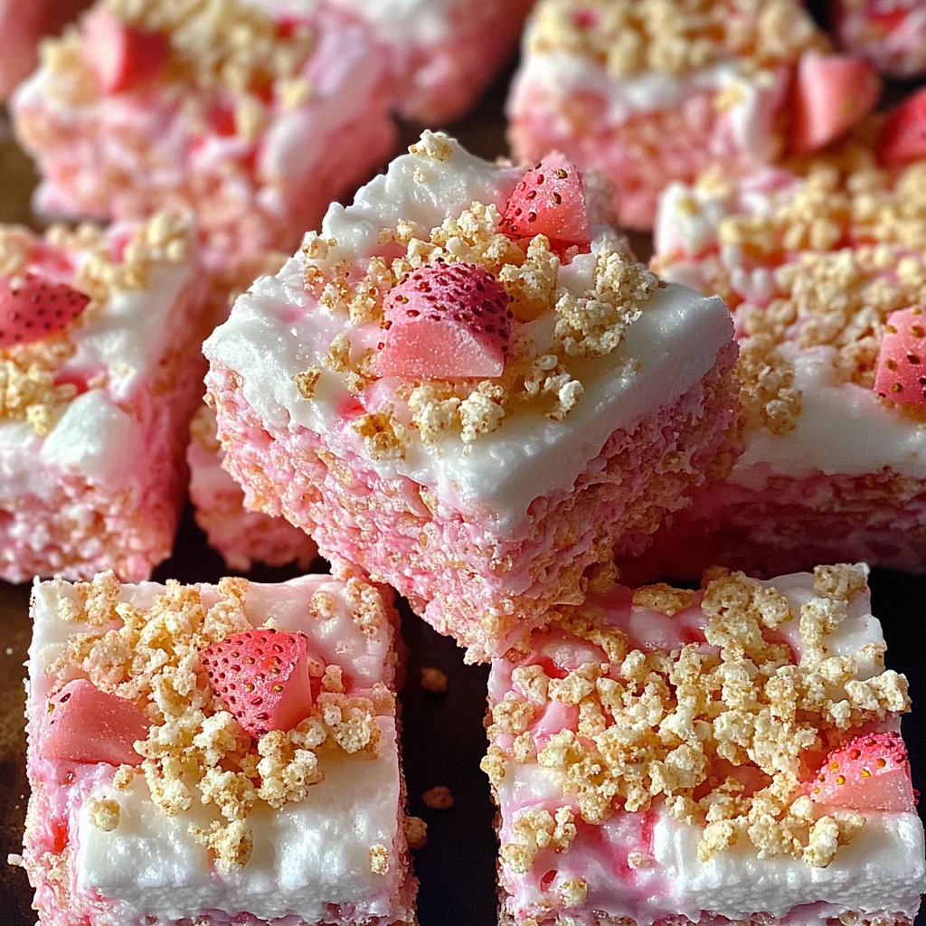 Strawberry Shortcake Rice Krispie Treats
