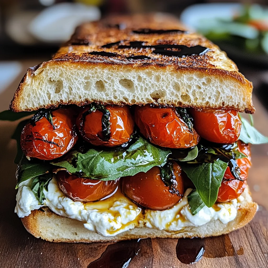 Burrata Caprese Sandwich with Cherry Tomato Confit